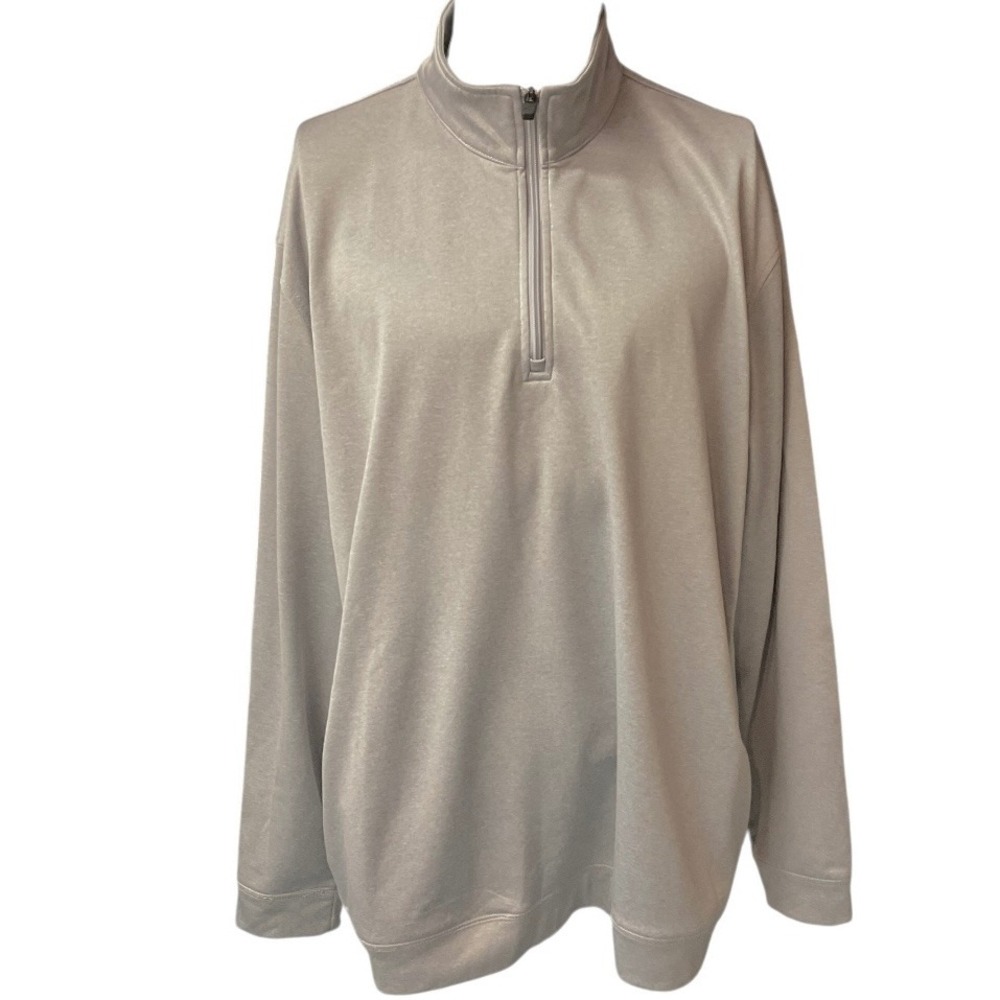 Grand Slam Performance Quarter Zip Pullover Long Sleeve Athletic Silver Size XXL